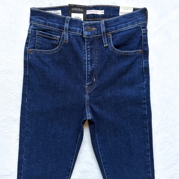 Levis Premium Mile High Super Skinny Rome Winter Wash Sculpt Hyperstretch Jeans - Picture 8 of 13